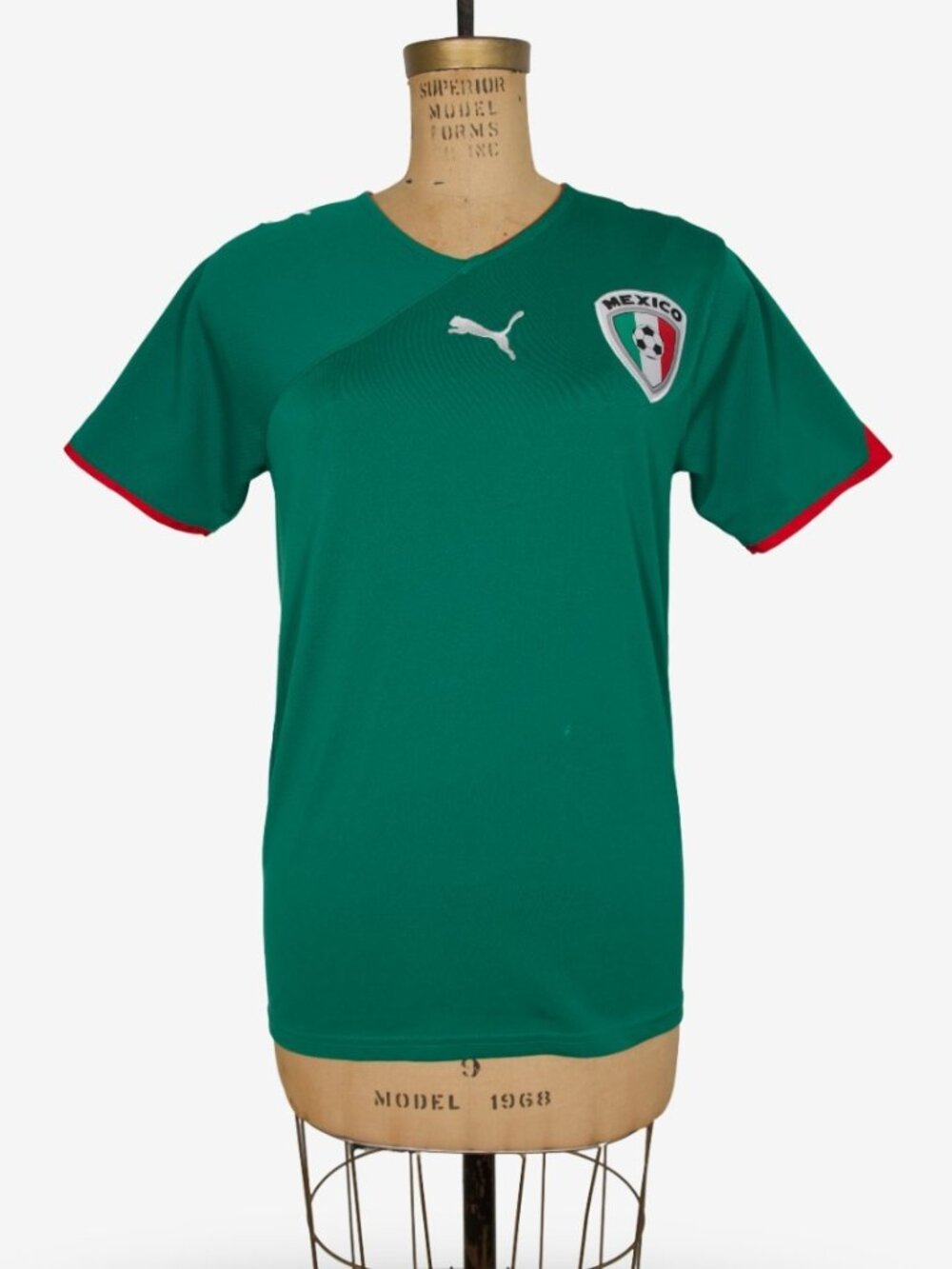 Vintage Puma Mexico #10 Green Football Soccer Jersey